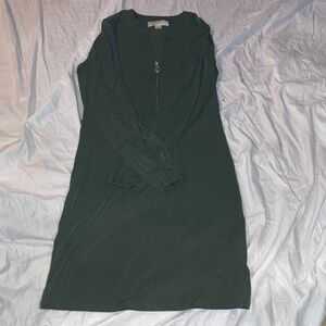 Michael Kors Dark Green Long Sleeve Dress